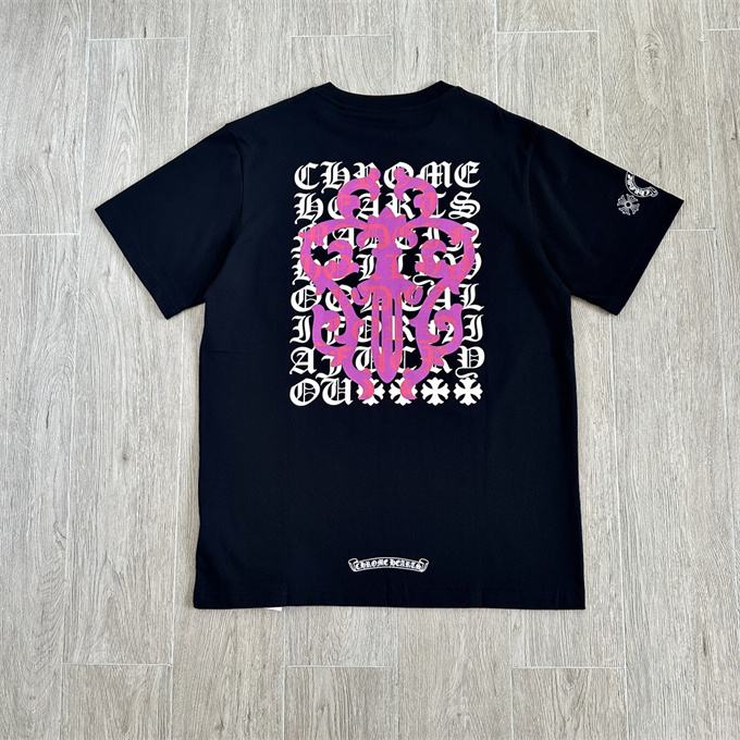 chrome hearts purple dagger print short sleeve t-shirt